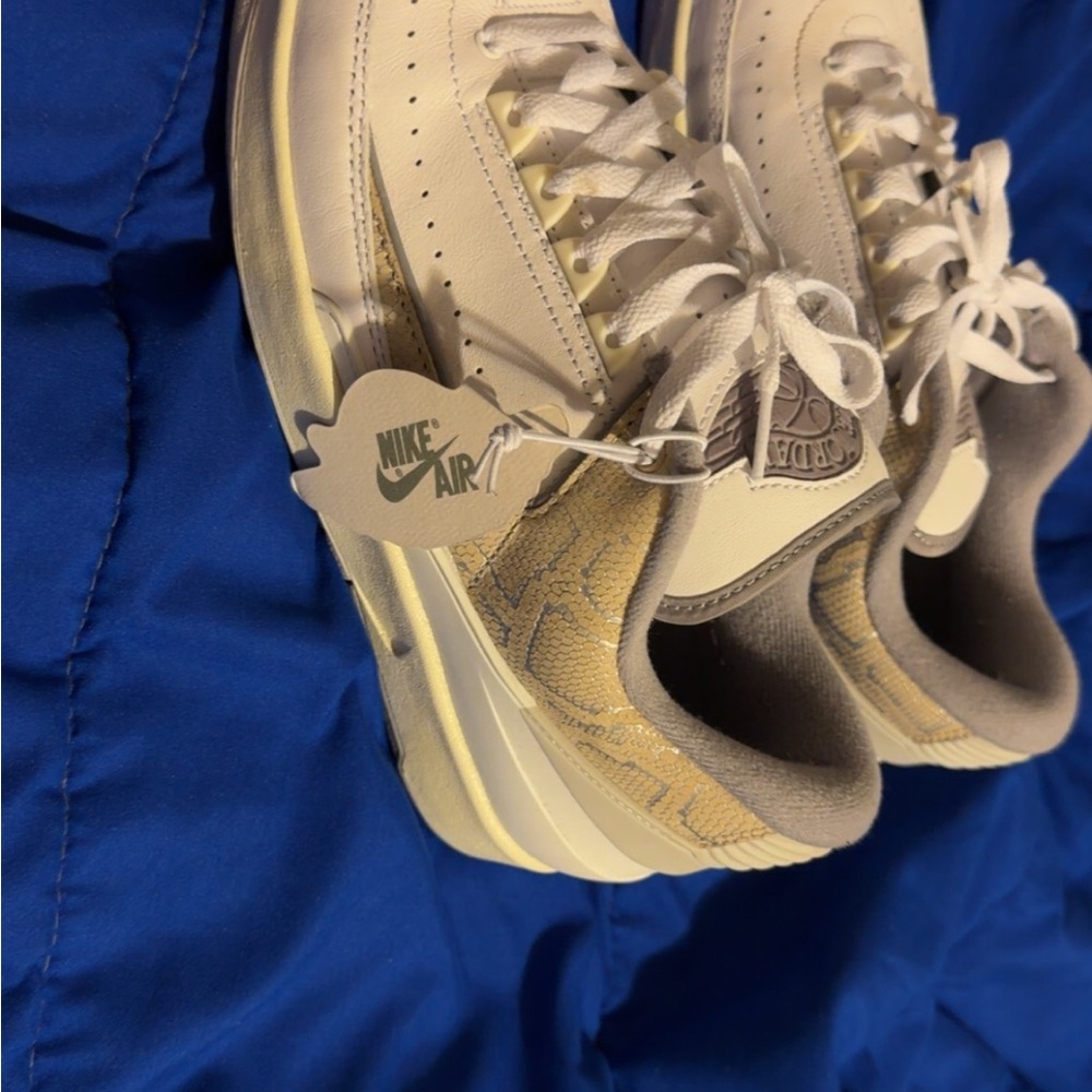 Jordan Cream and Gold Sneakers